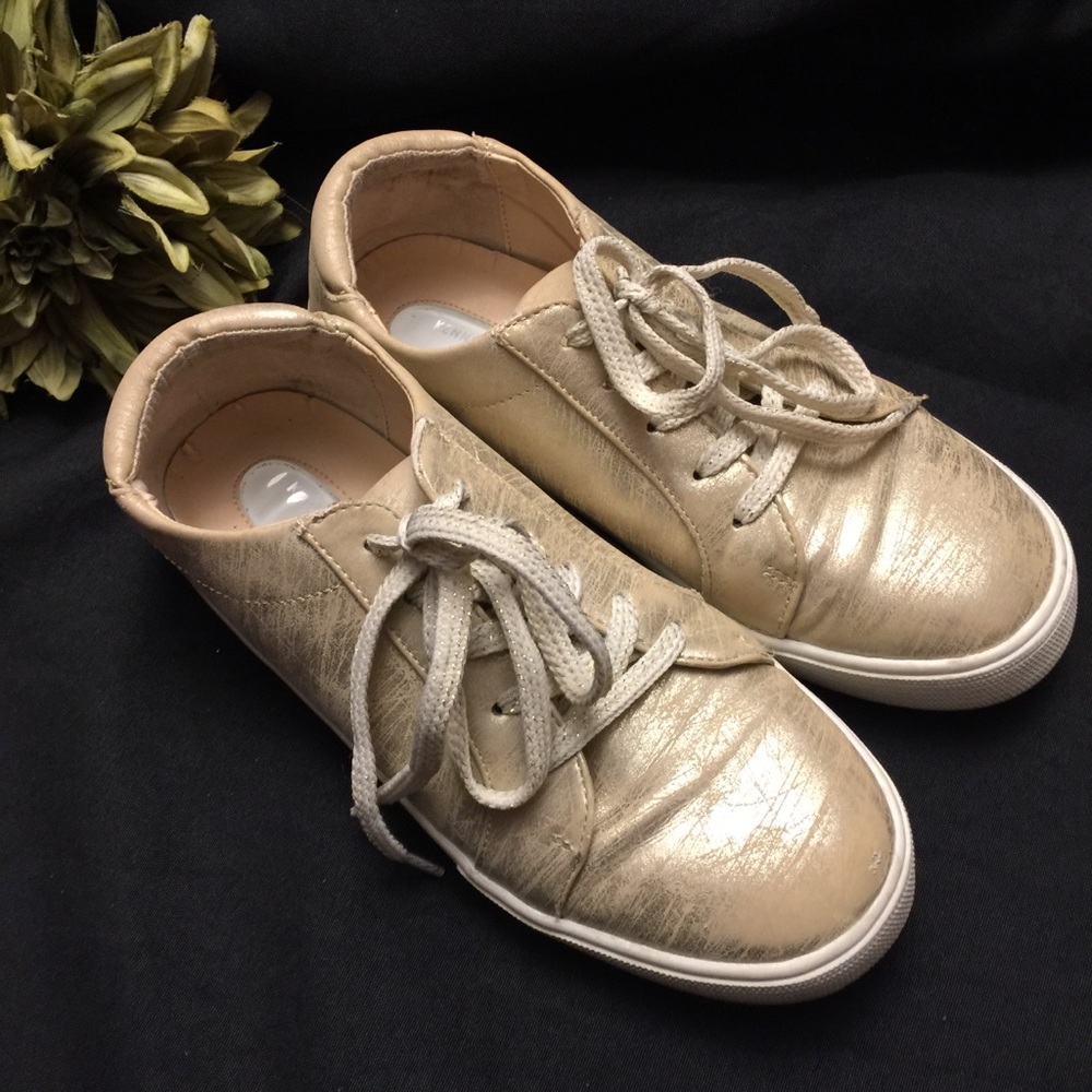 Kenneth Cole-Kamโ Elastic Brushed Gold-Size: 5